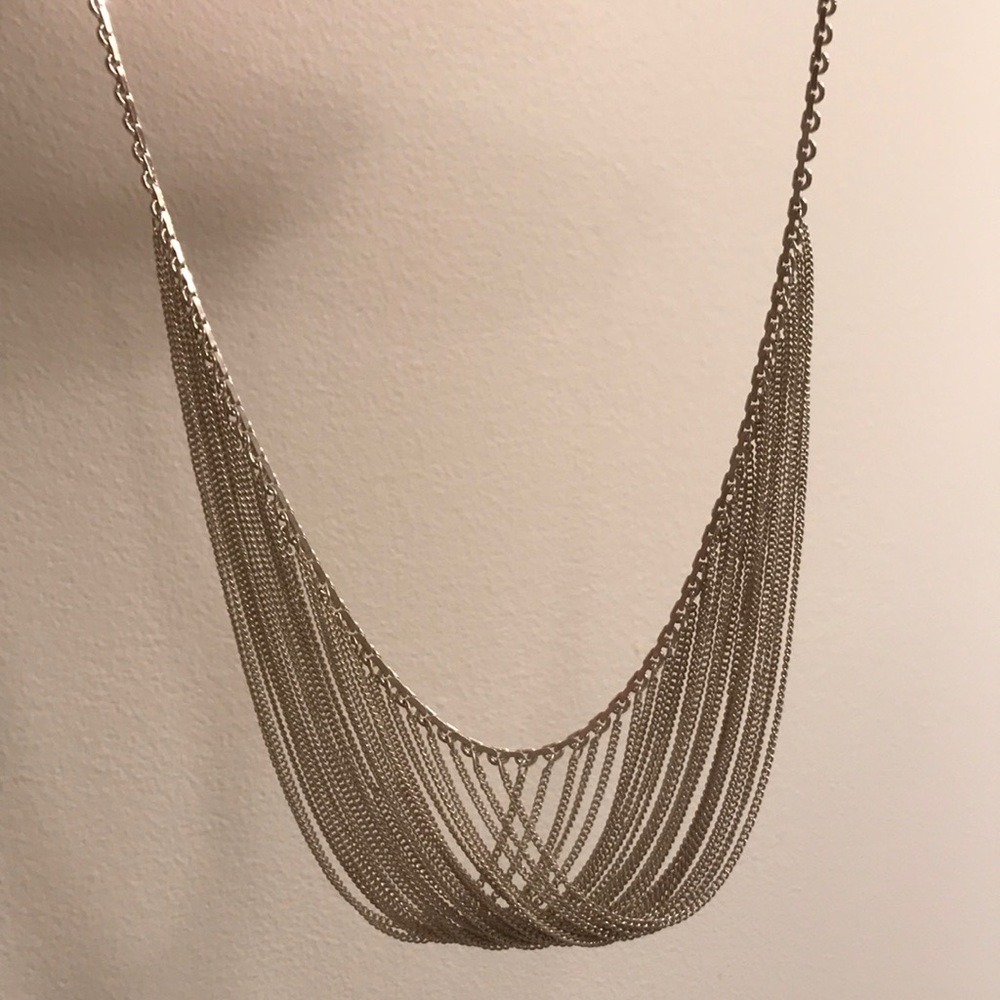 Sterling Silver Drape Necklace